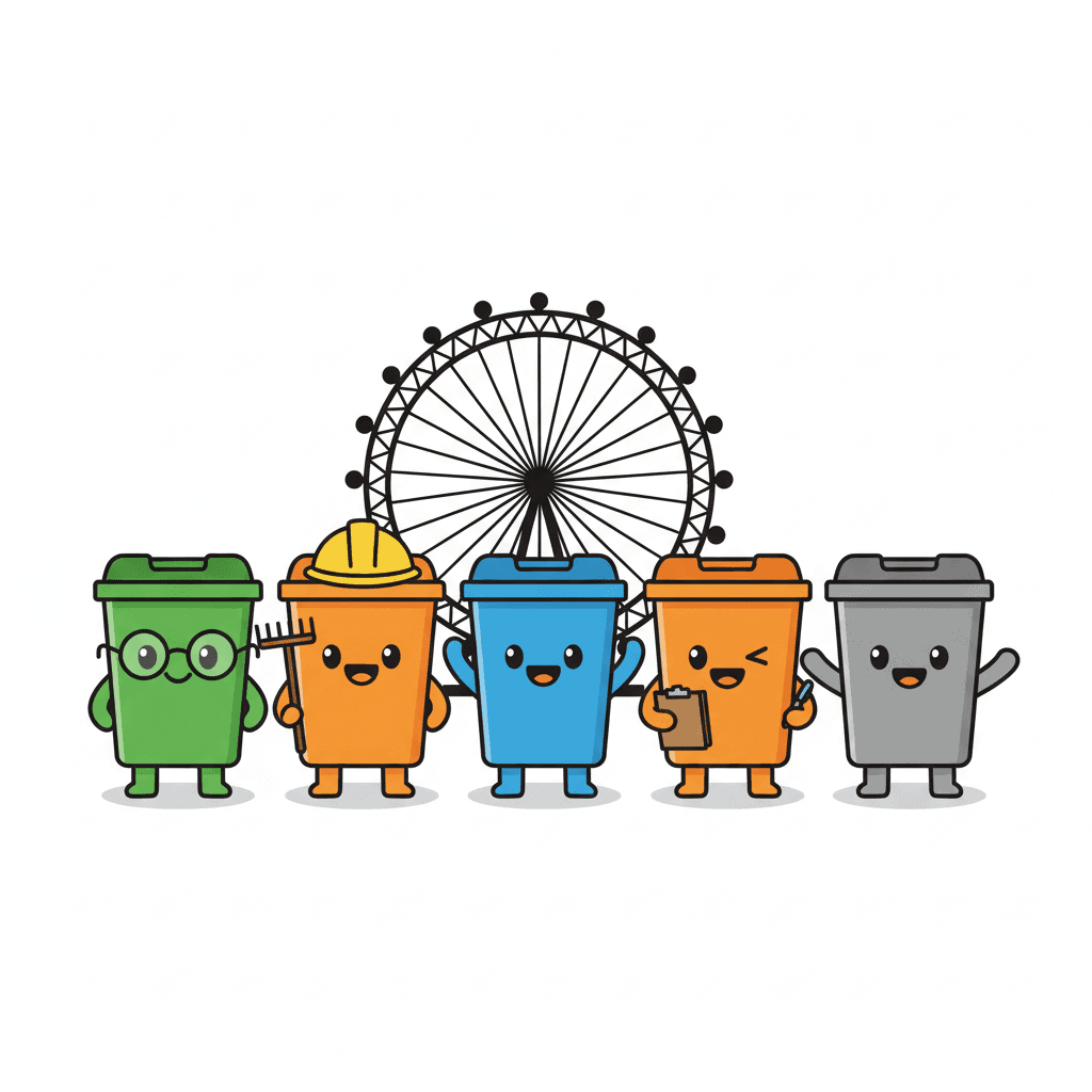 Illustration of the waste.london team