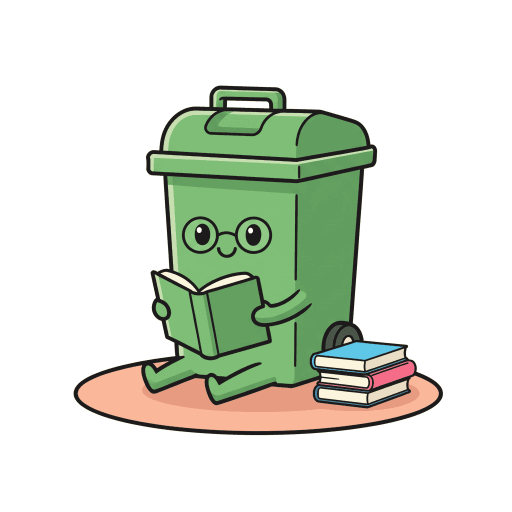Illustration of blog content and recycling tips