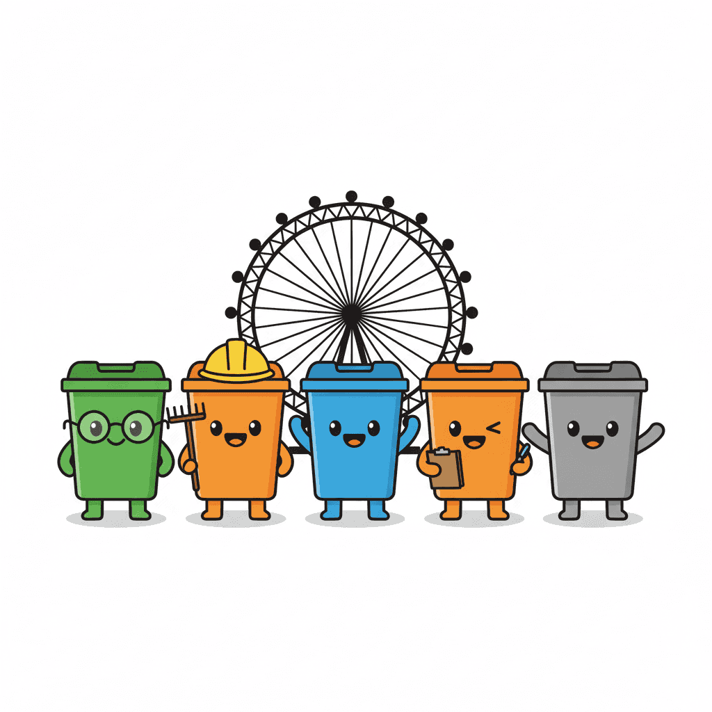 Illustration of the waste.london team